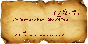 Östreicher Abiáta névjegykártya